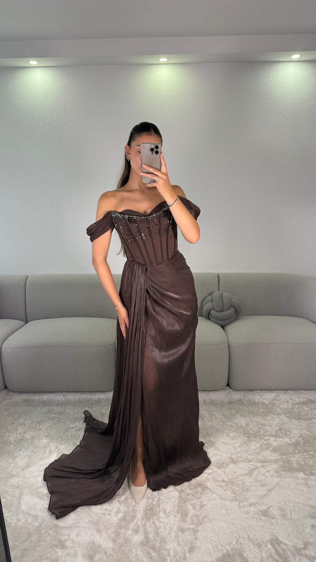 Inaya Dress - Brown