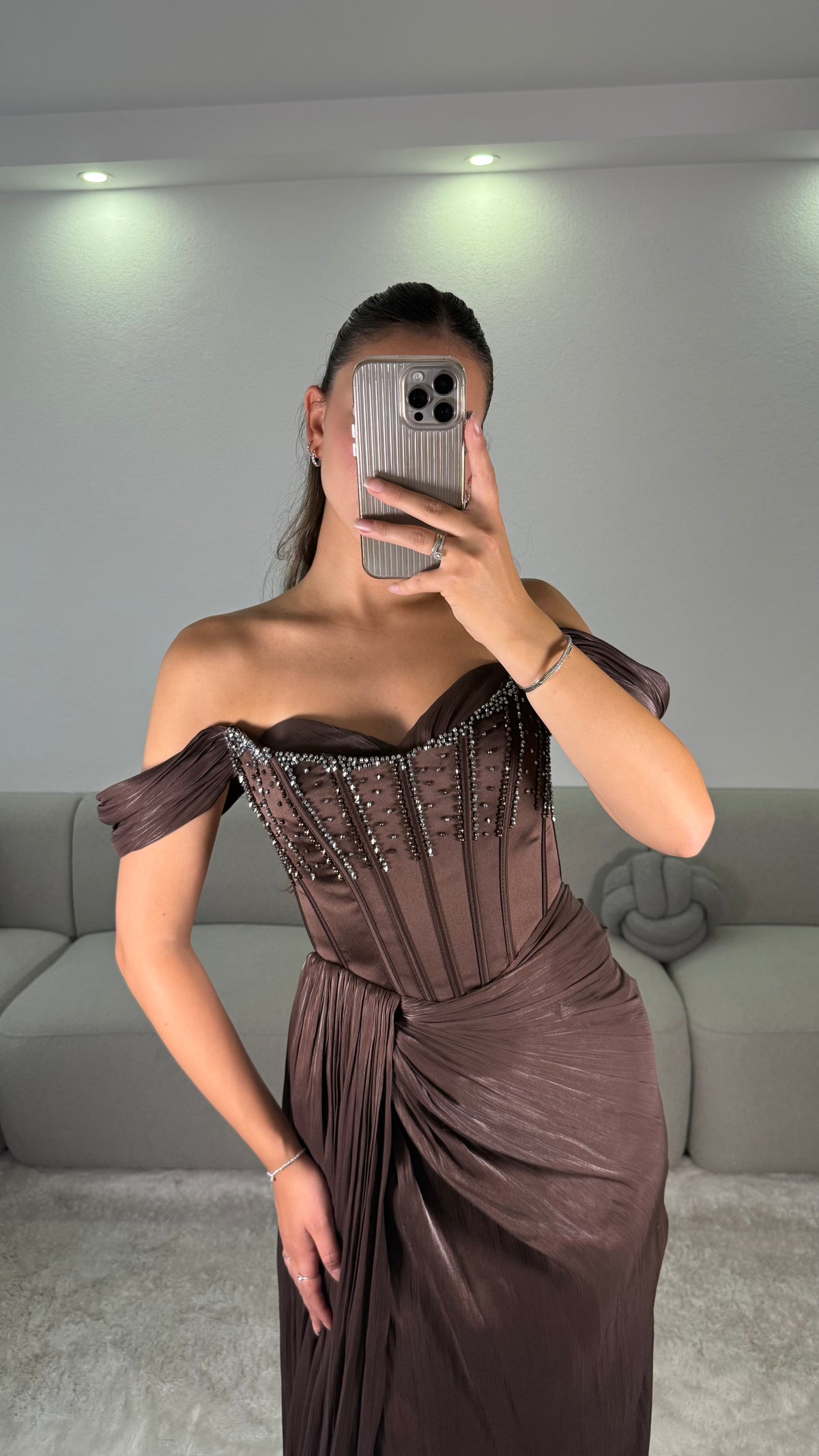 Inaya Dress - Brown