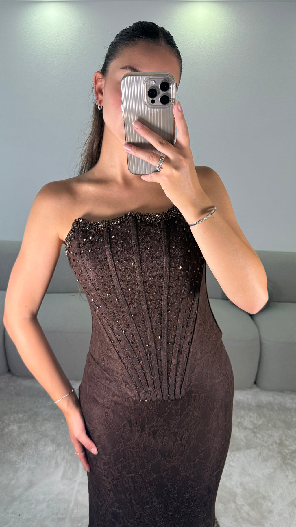 Lidya Dress - Brown
