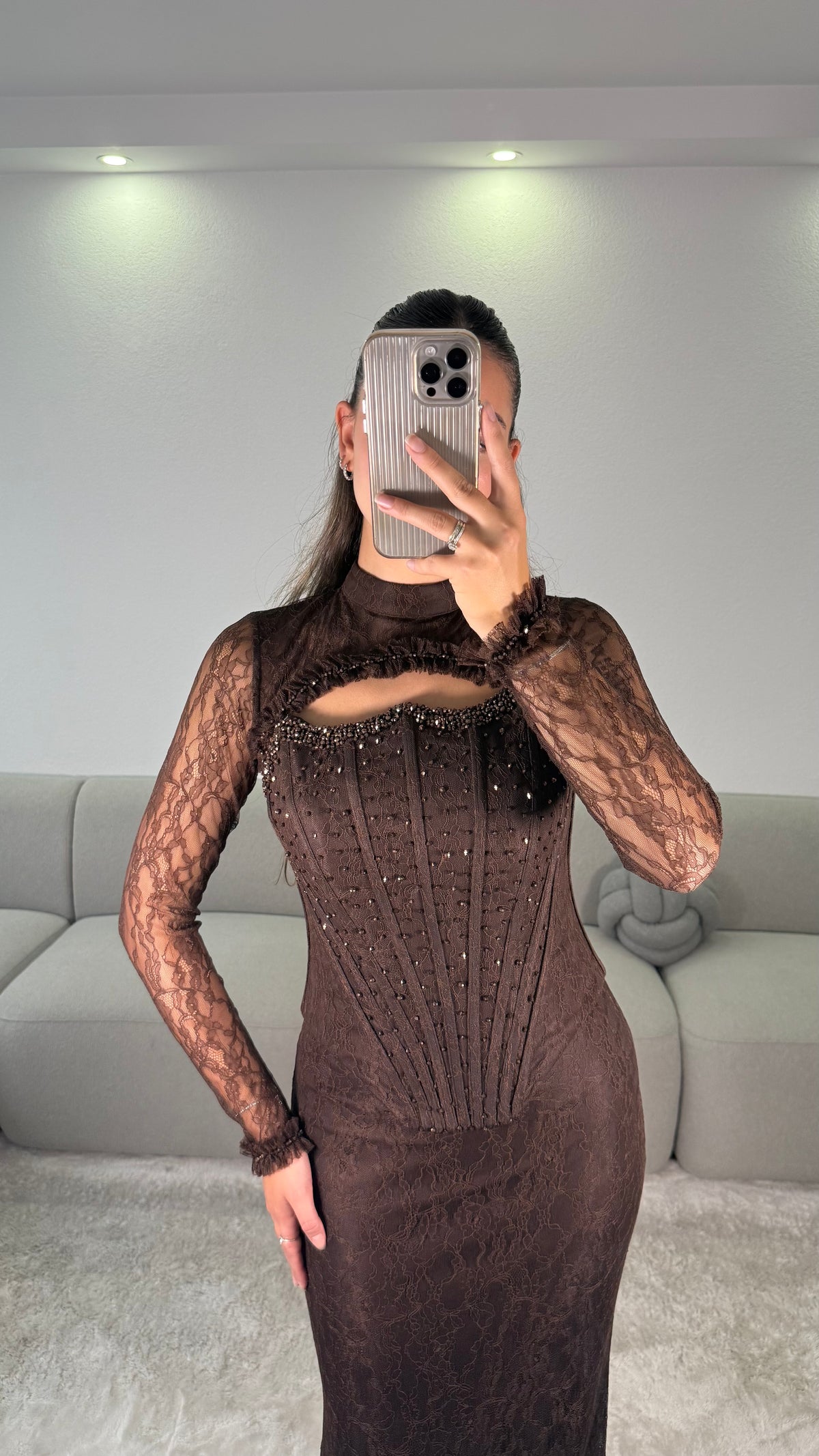Lidya Dress - Brown