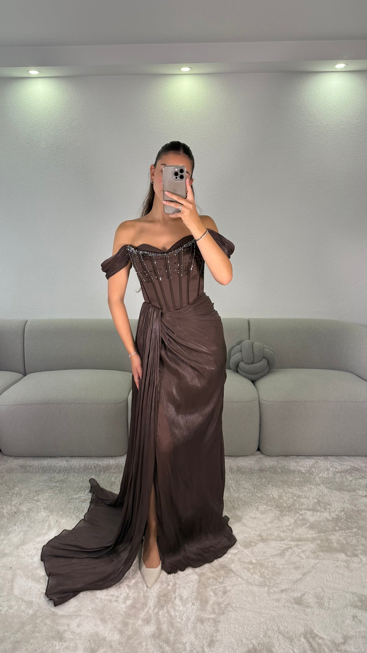Inaya Dress - Brown
