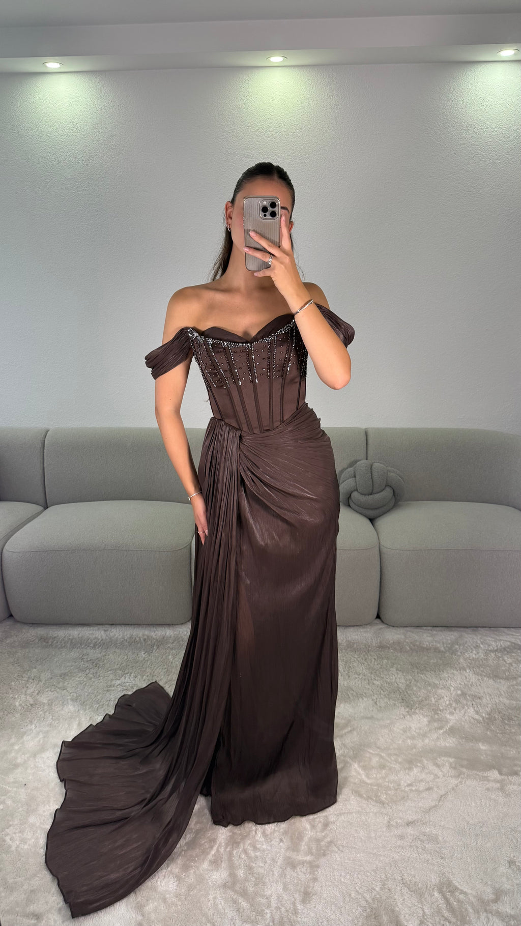 Inaya Dress - Brown