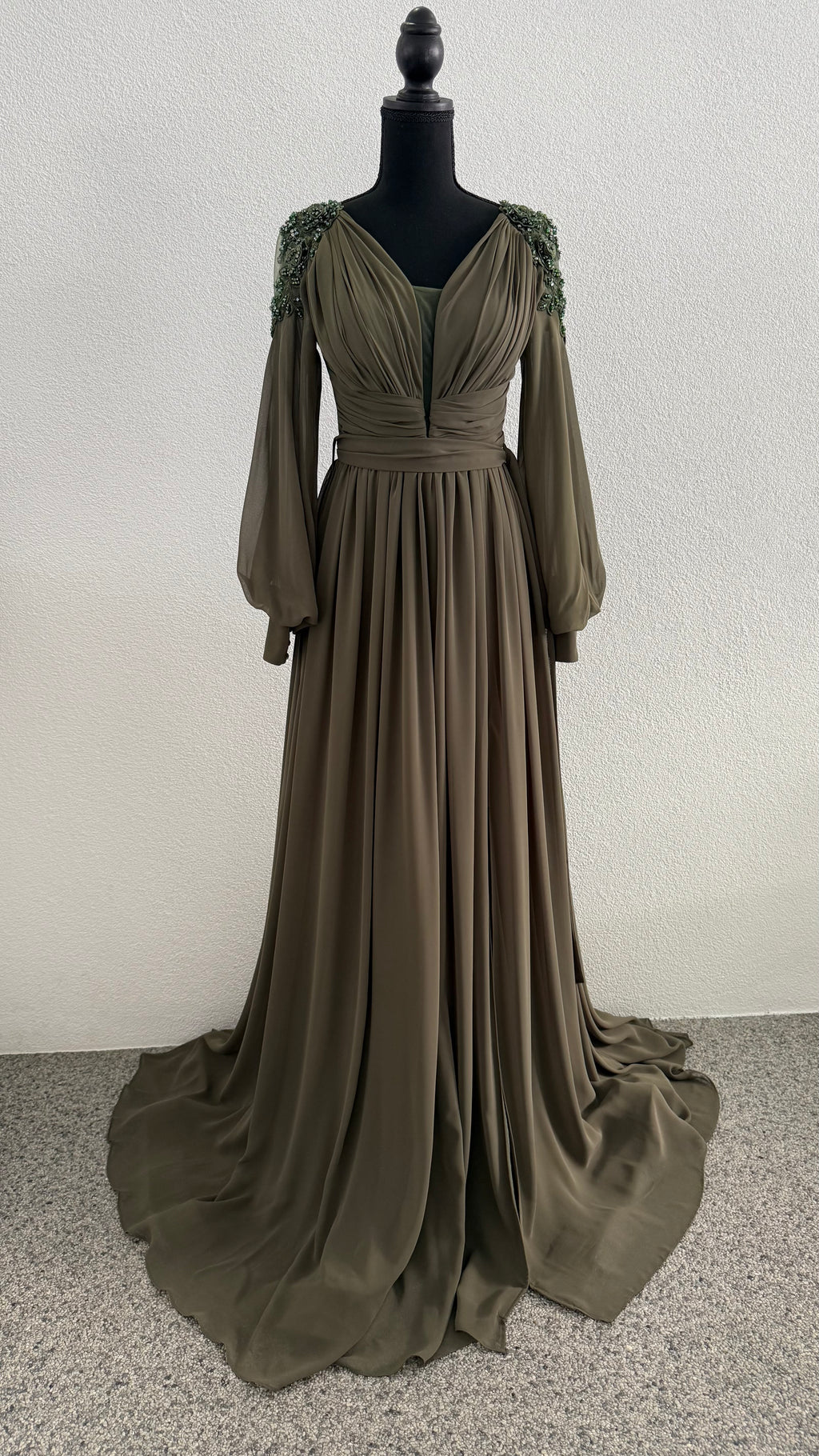 Asmin Dress - Khaki green