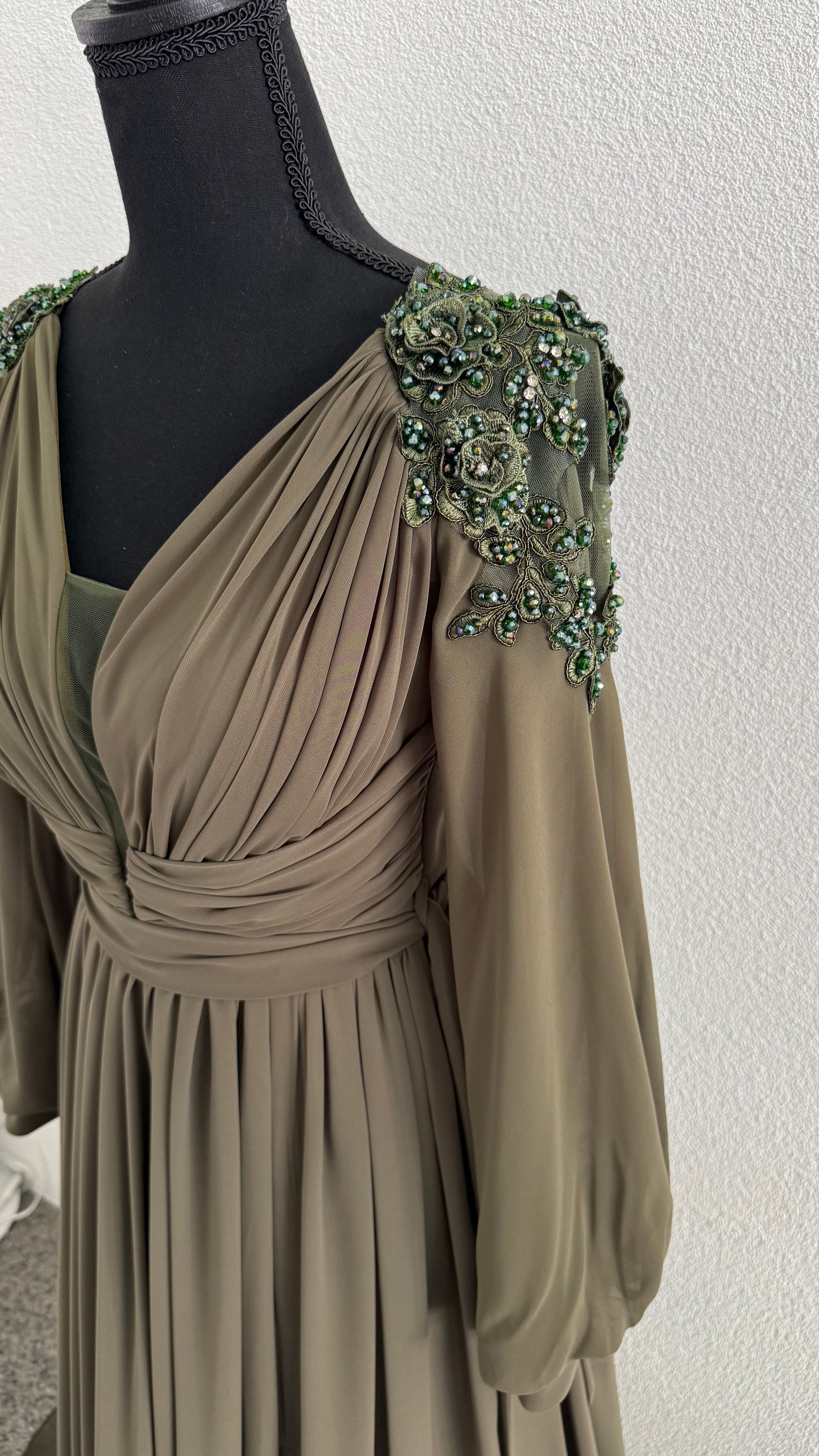 Asmin Dress - Khaki green