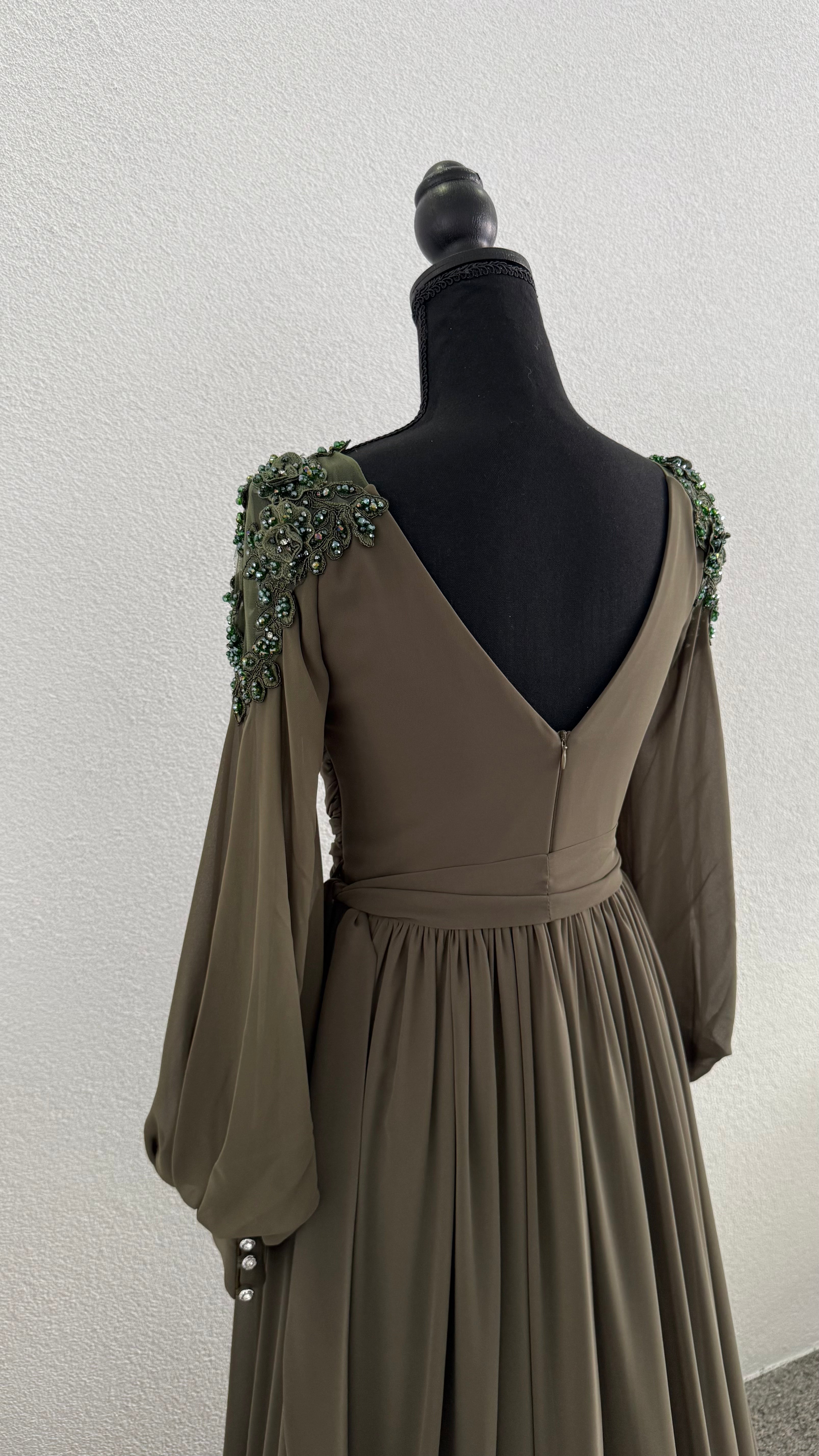 Asmin Dress - Khaki green