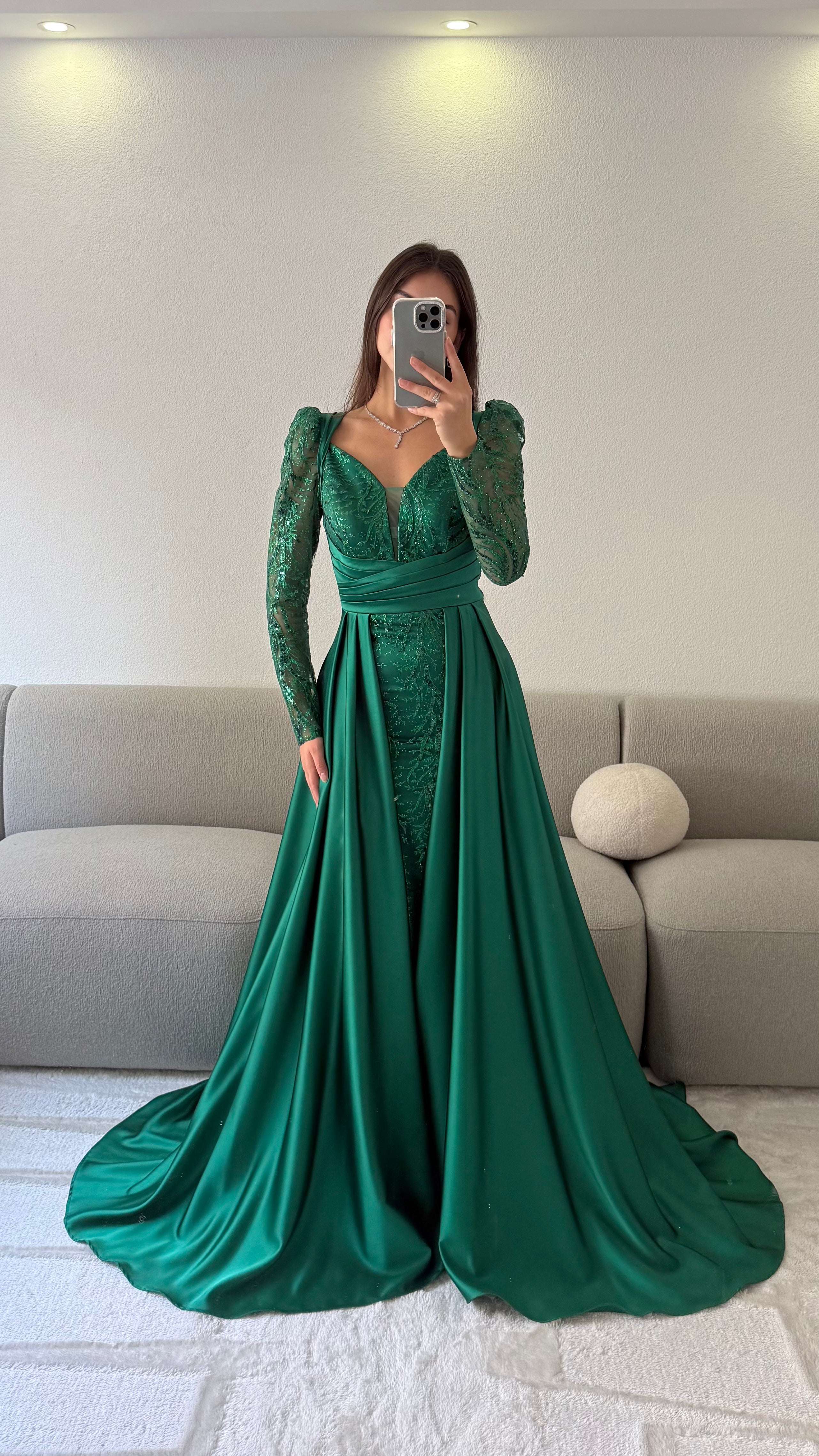 Dilan Dress - emerald green