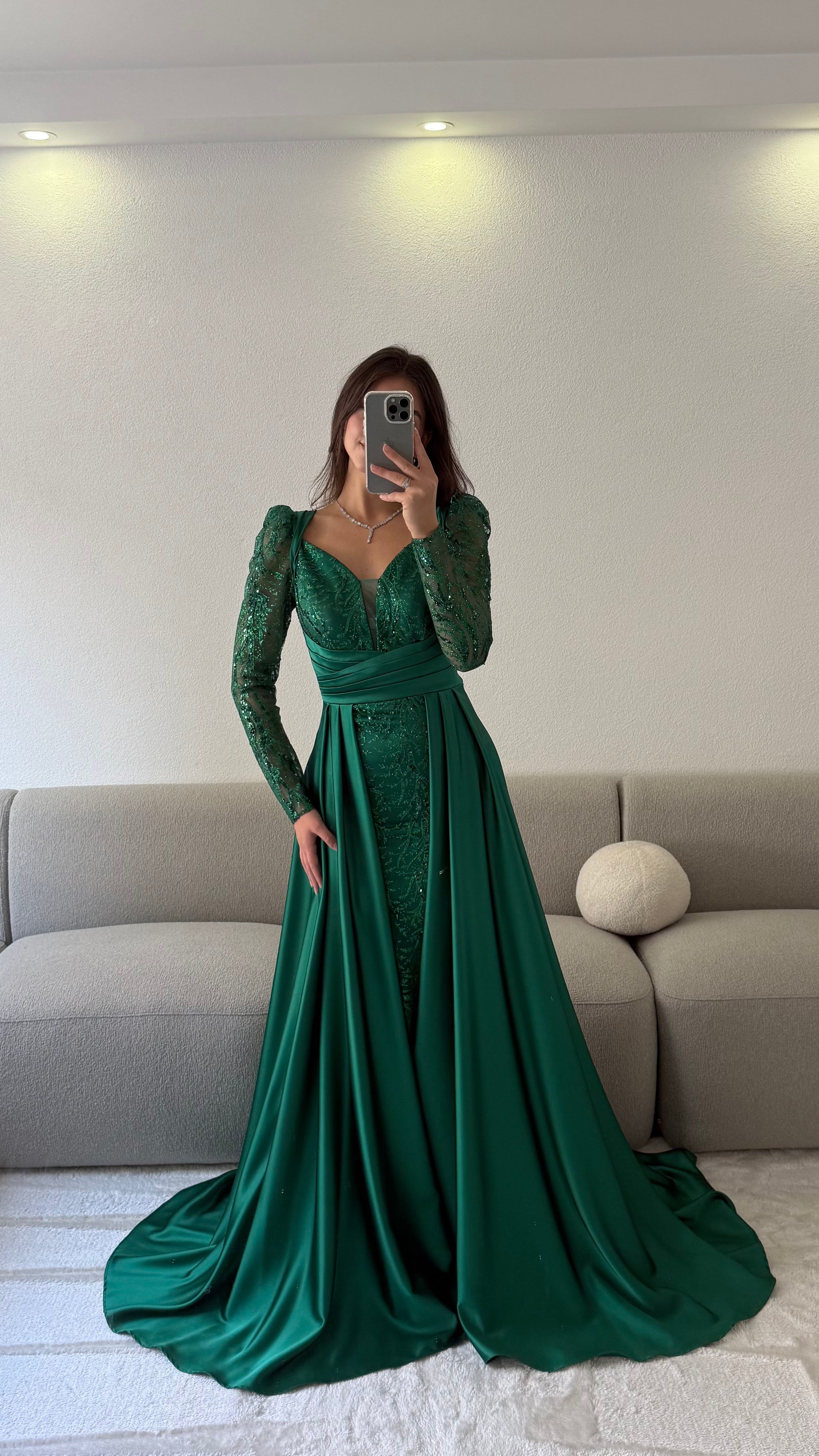Dilan Dress - emerald green