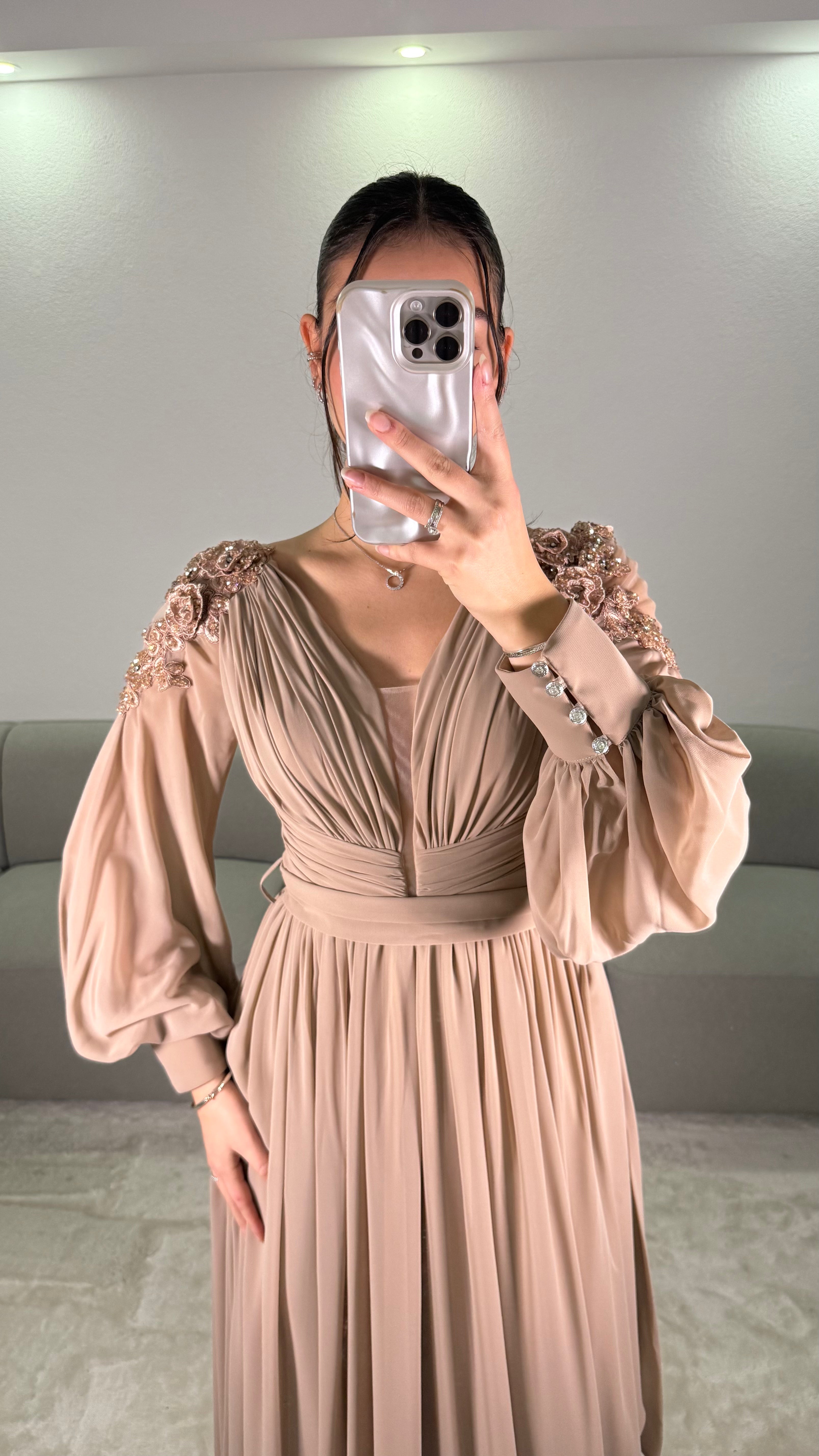 Asmin Dress - Beige