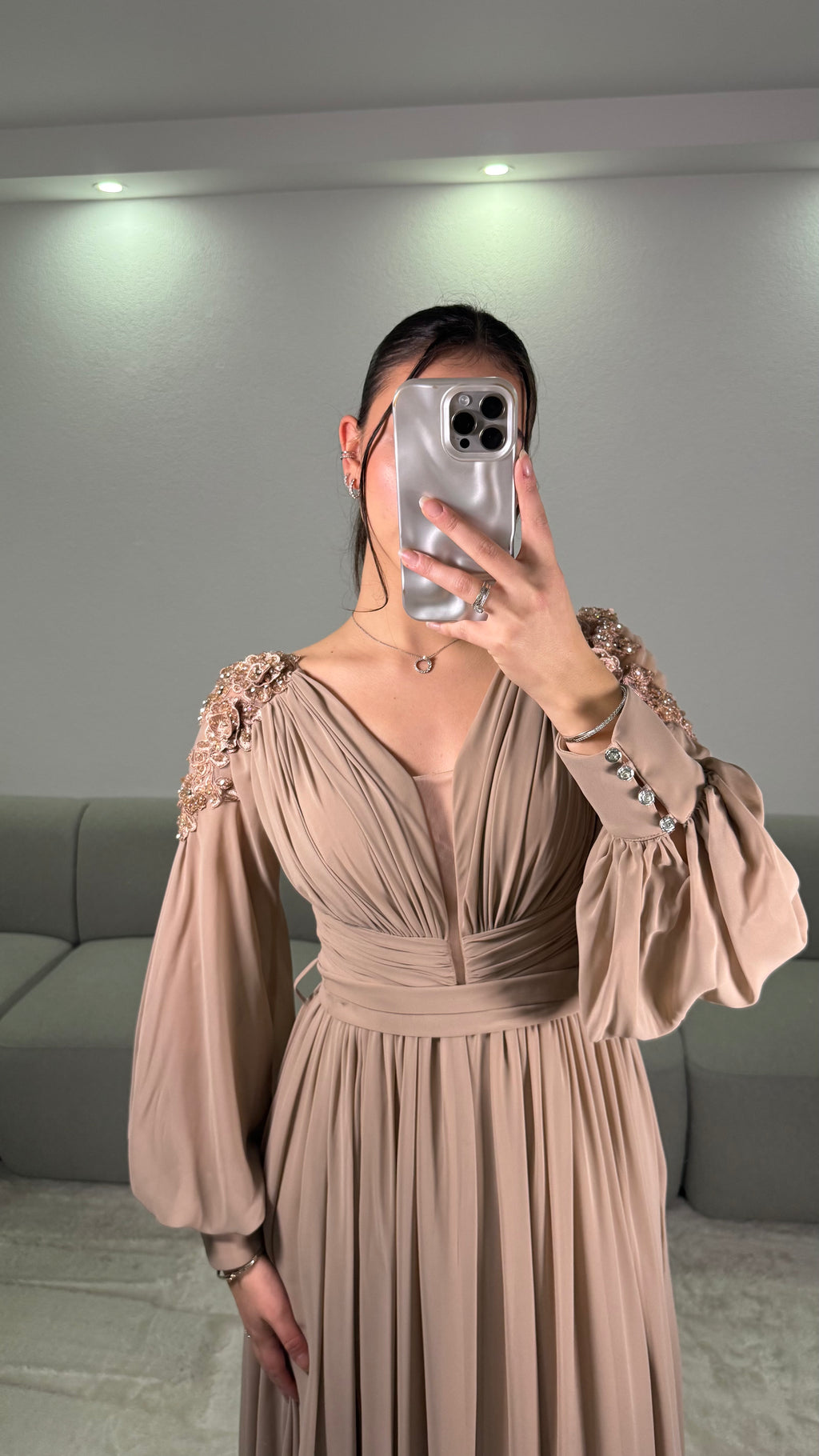 Asmin Dress - Beige