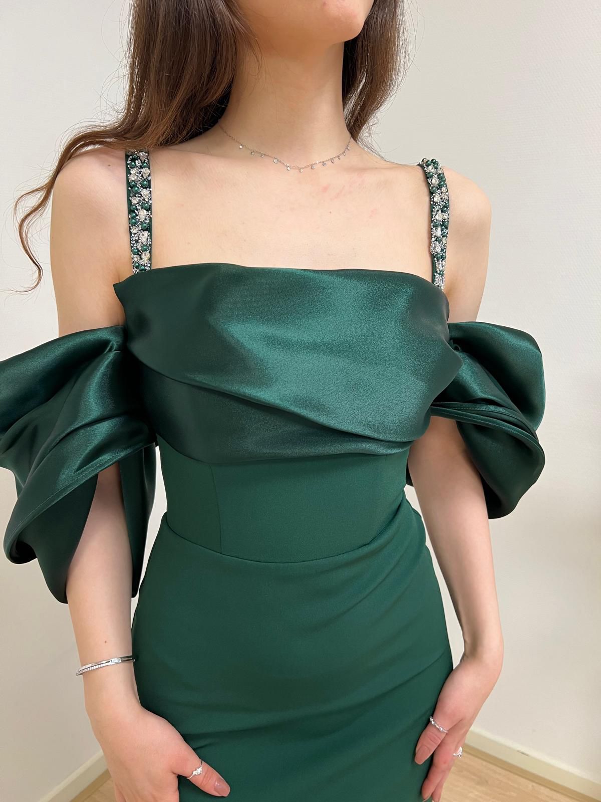 Aria Dress - Emerald green