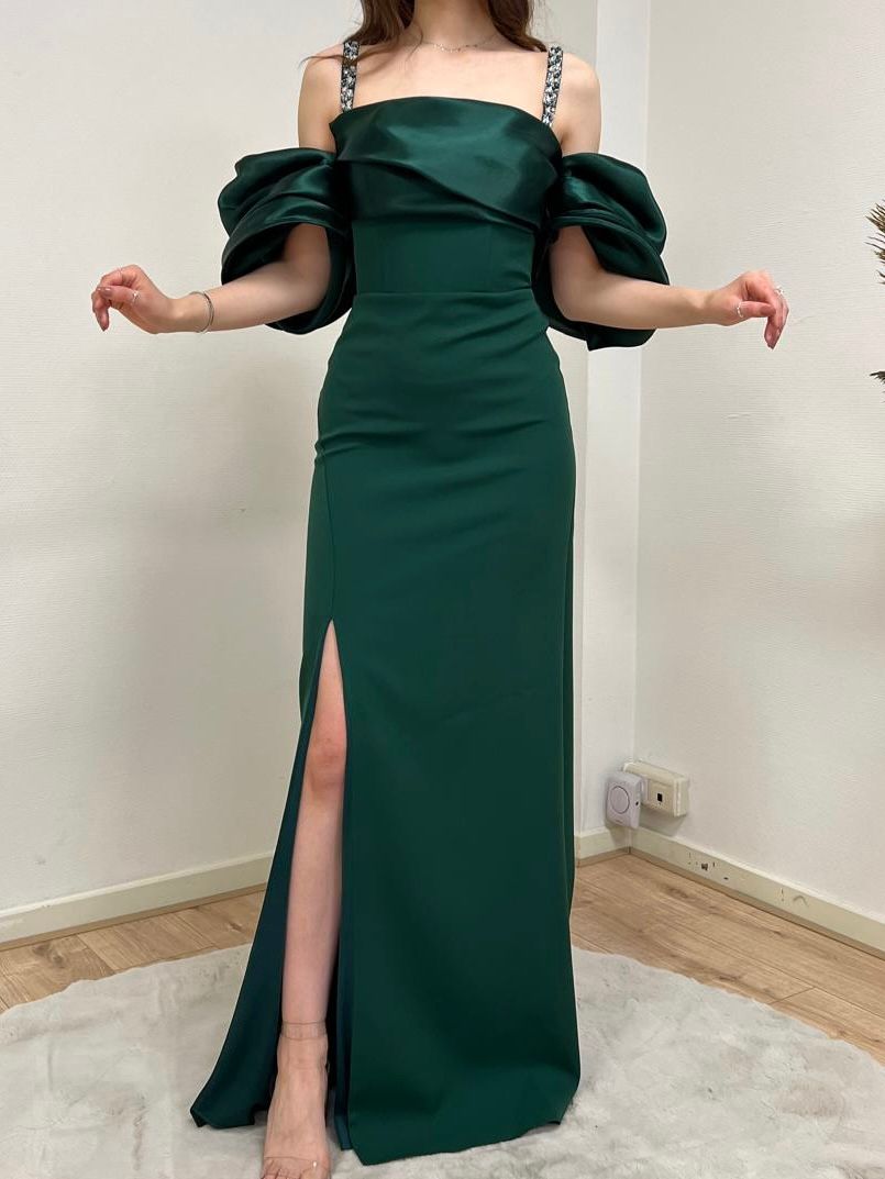 Aria Dress - Emerald green