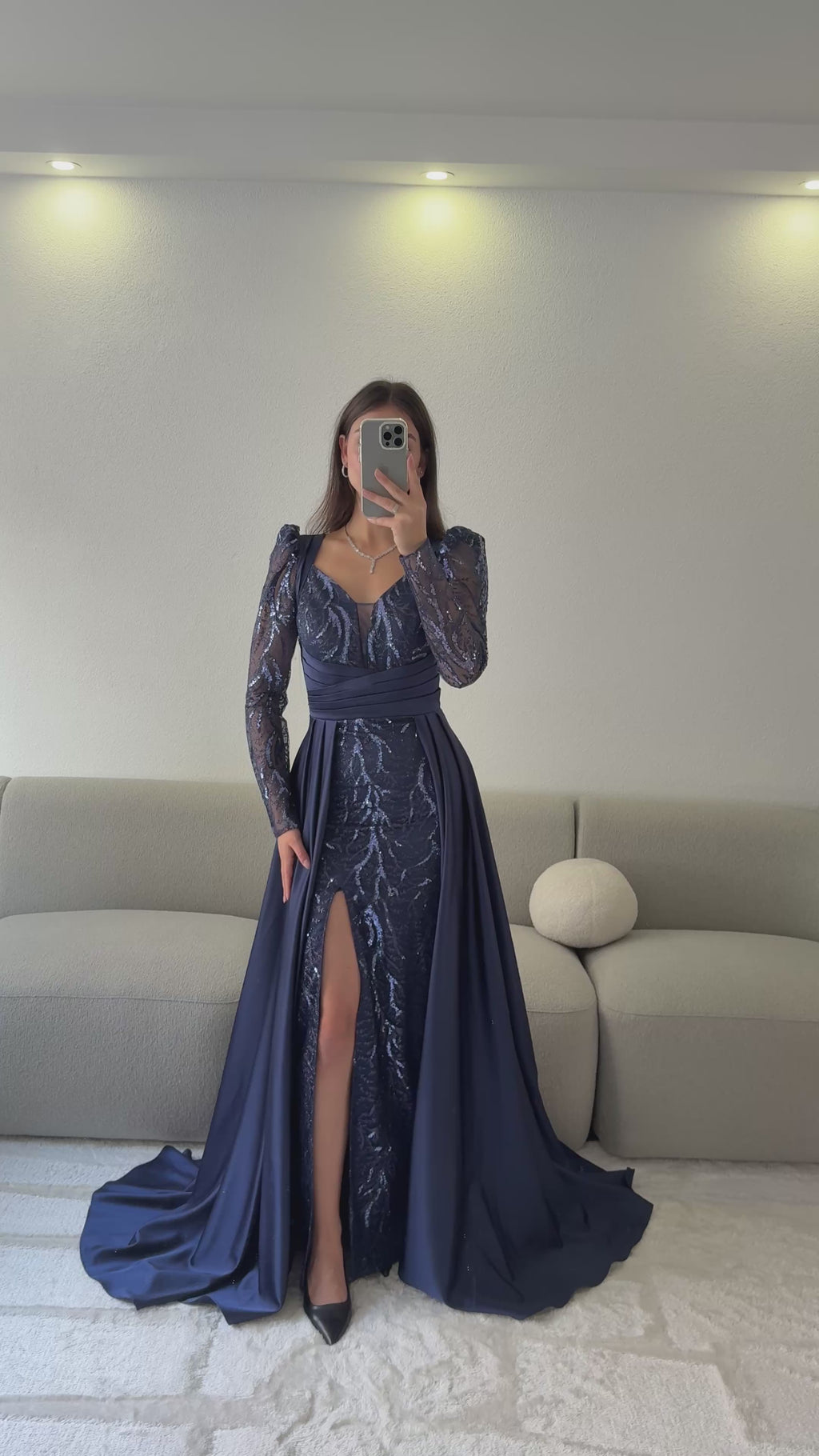 Dilan Dress - Navy Blue